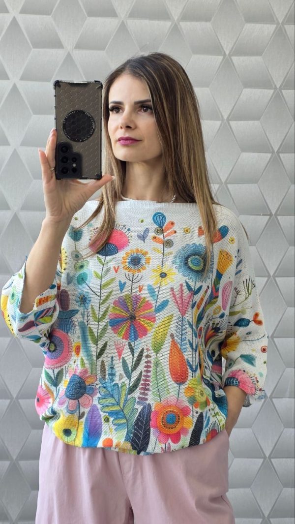 Bluza tricotata cu imprimeu Lorelay