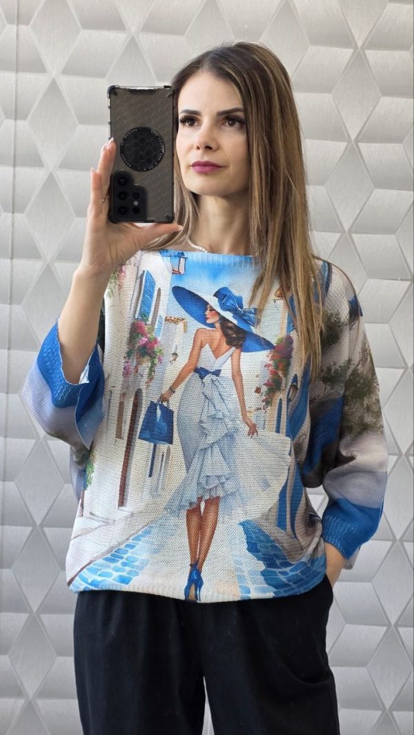 Bluza tricotata cu imprimeu Lorelay