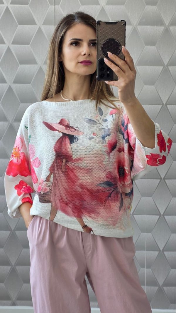 Bluza tricotata cu imprimeu Lorelay