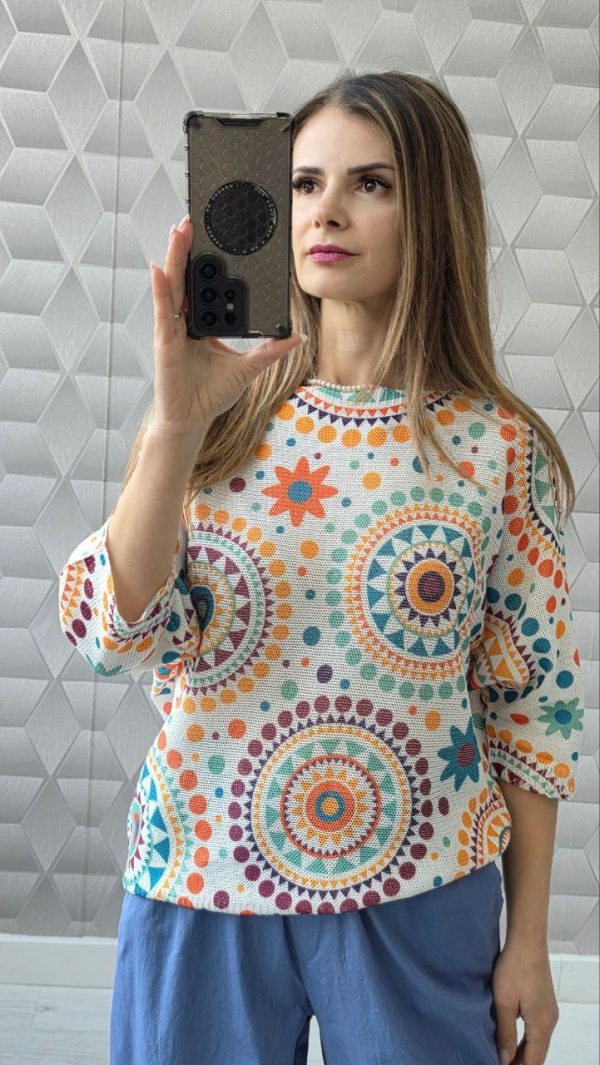 Bluza tricotata cu imprimeu Lorelay
