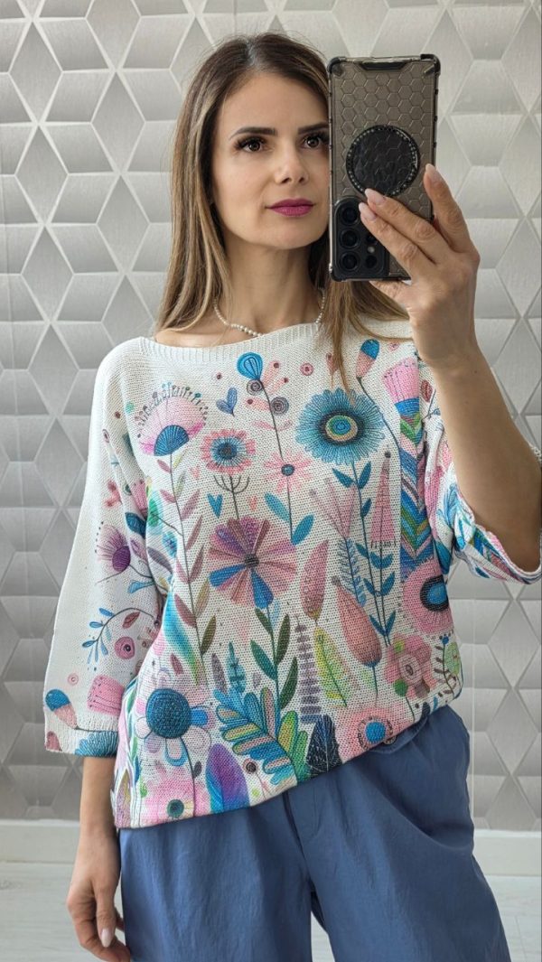 Bluza tricotata cu imprimeu Lorelay