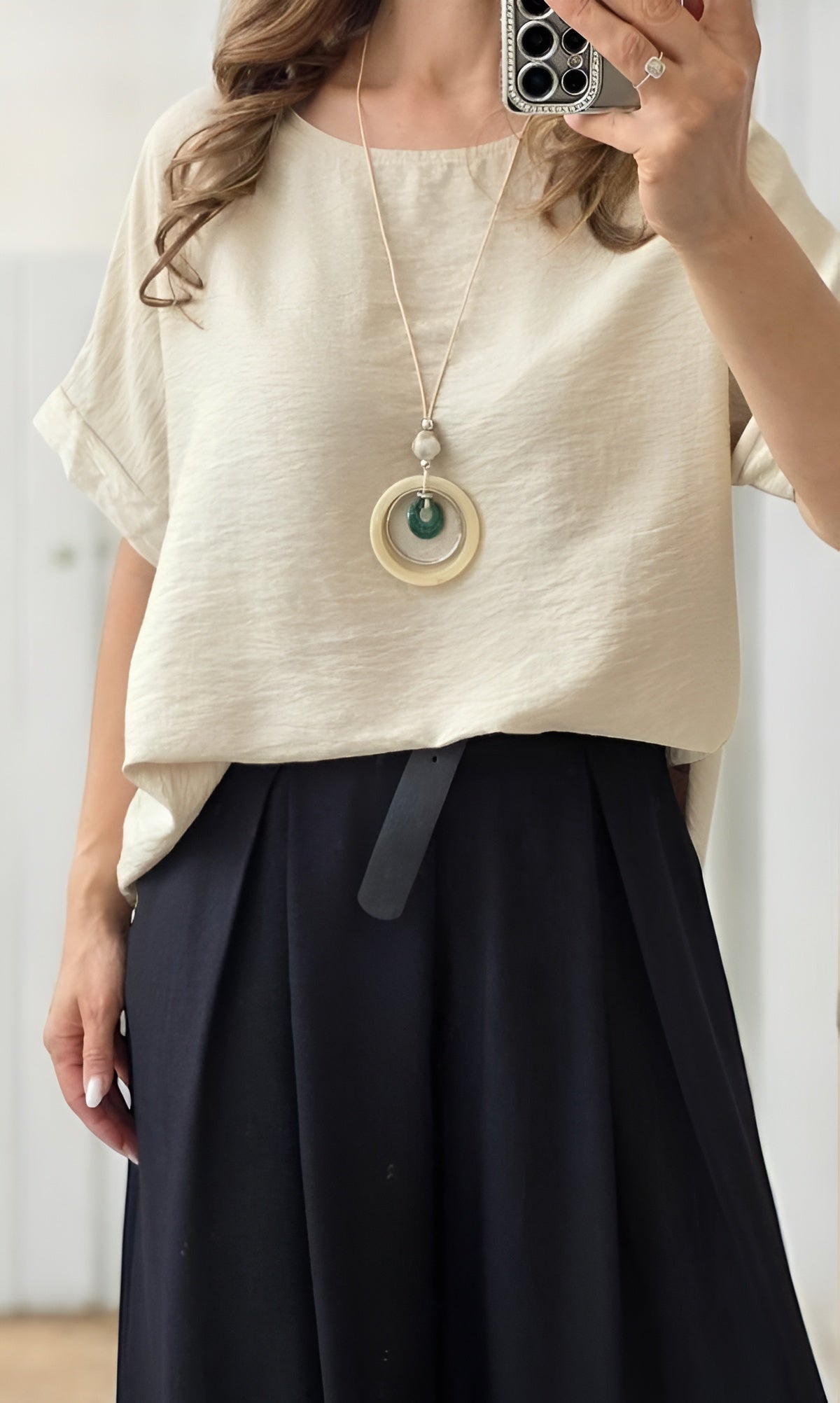 Bluza din vascoza Kate bej
