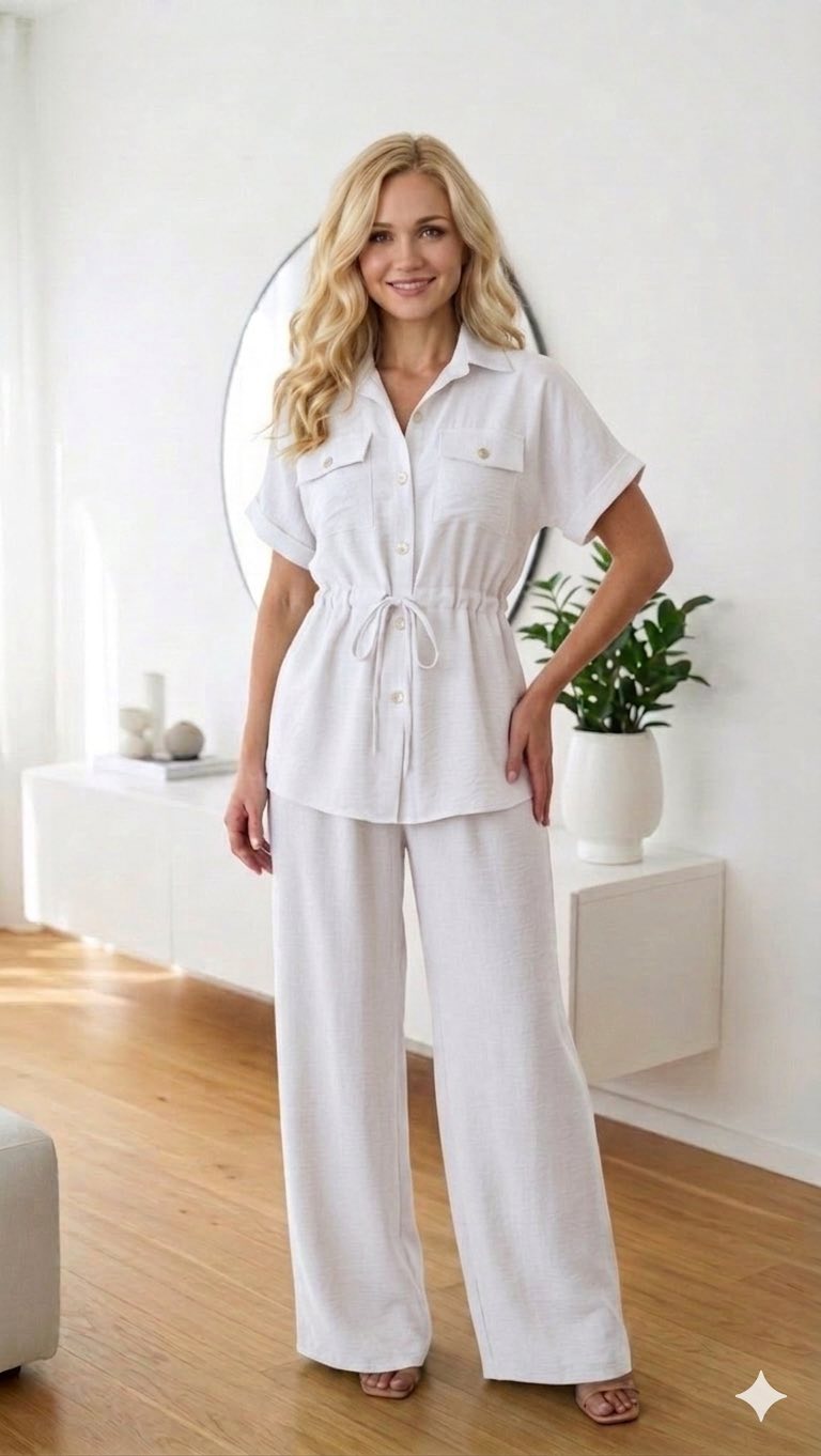 Compleu cu maneca scurta Jolly alb