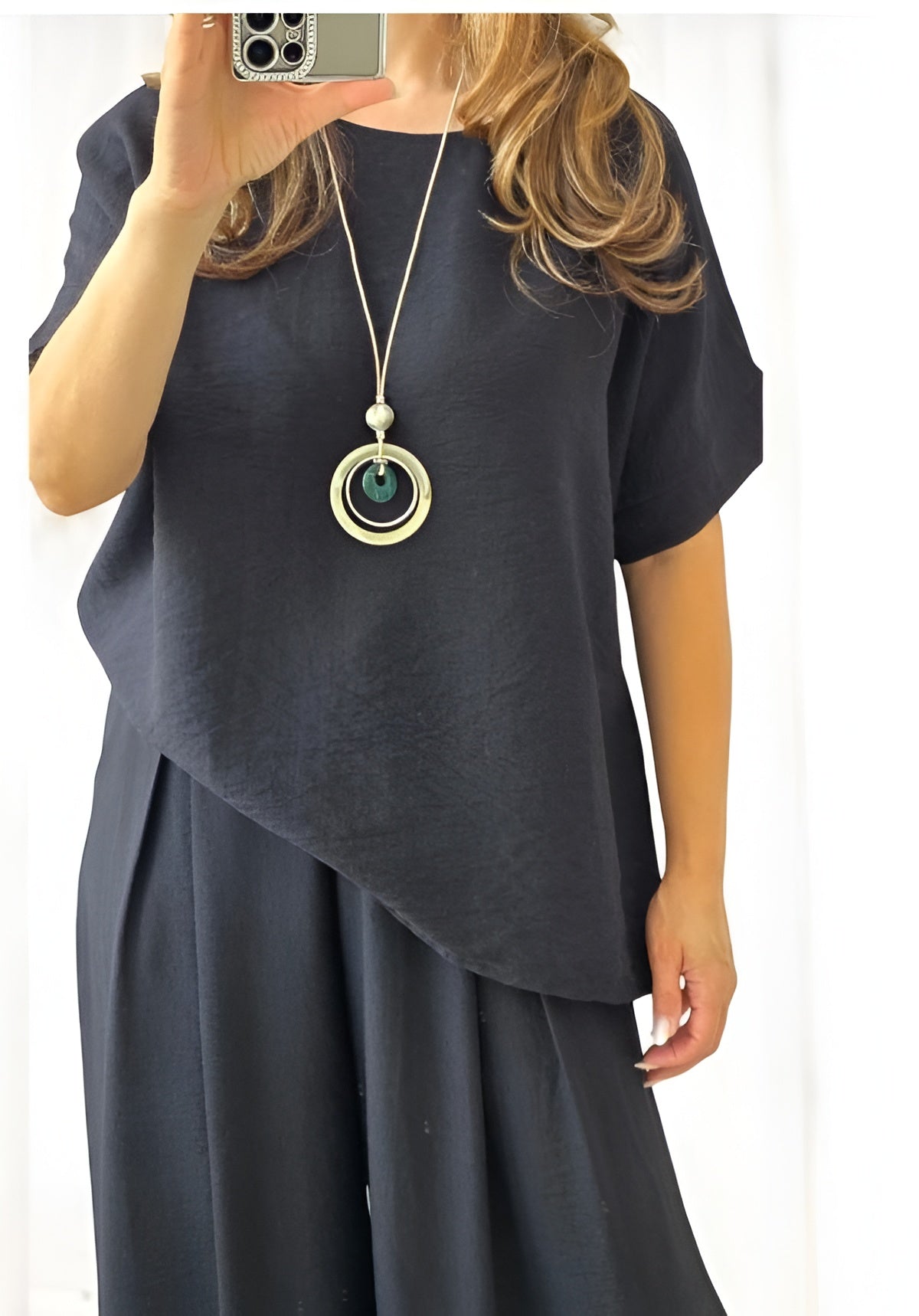 Bluza din vascoza Kate negru