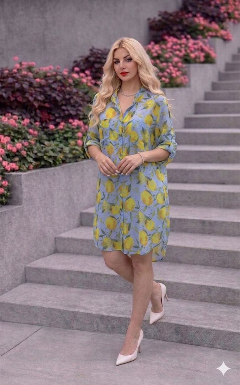 Rochie lejera din bumbac Florence bleu
