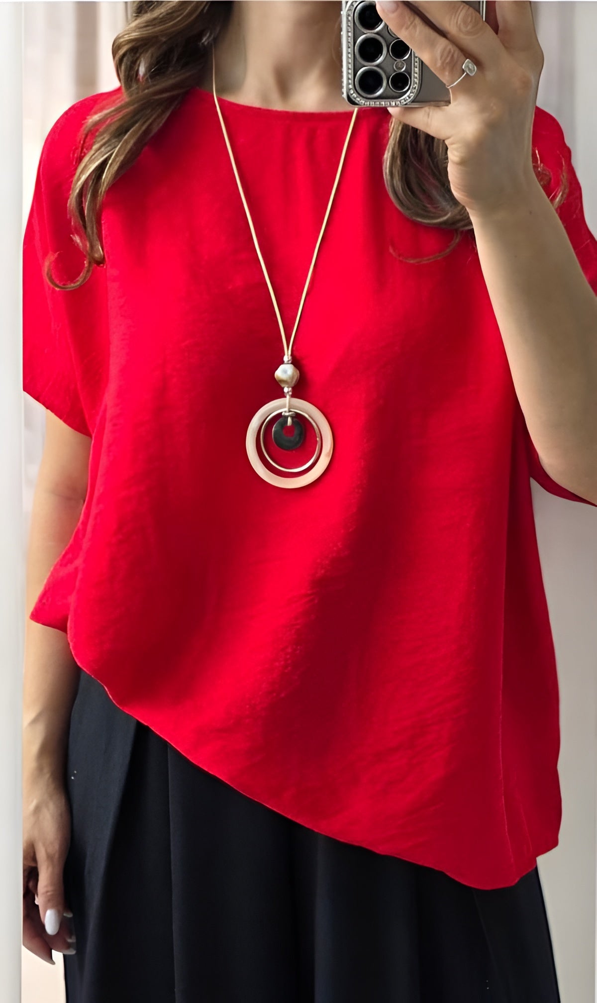Bluza din vascoza Kate rosu