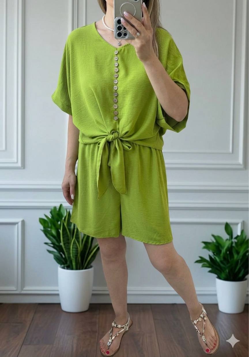 Compleu din poliester Mimi verde