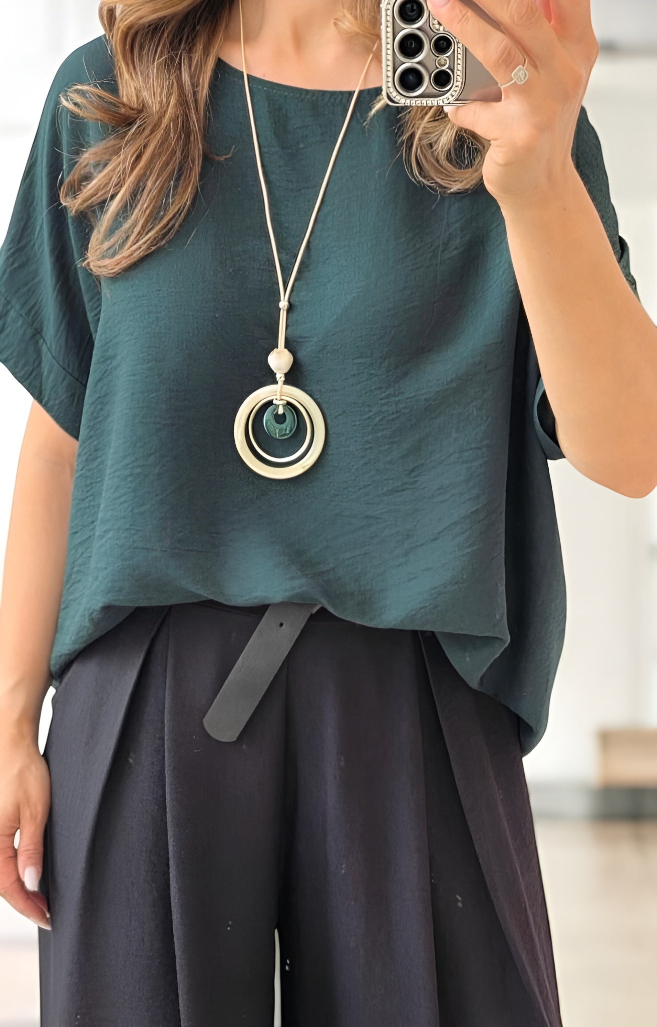 Bluza din vascoza Kate verde
