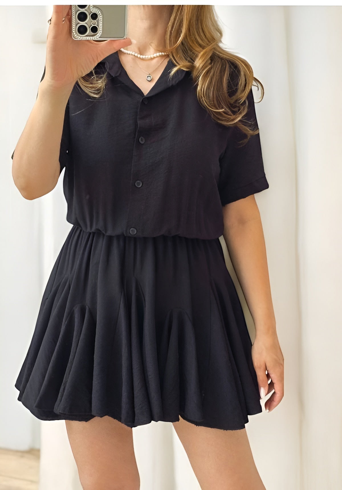Rochie din vascoza Tiffany negru