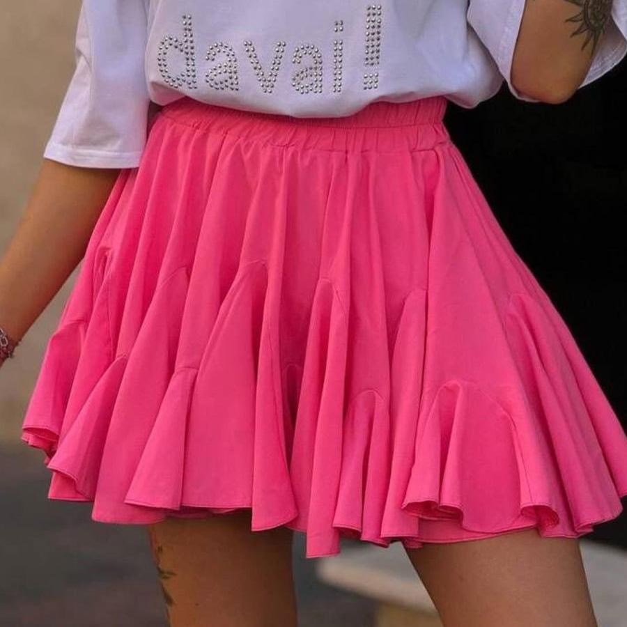 Fusta cu pantaloni pe dedesubt Ava fucsia