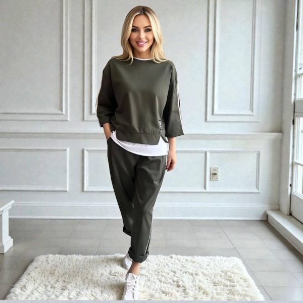 Compleu din bumbac Elize kaki