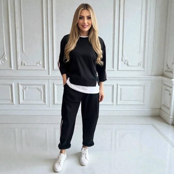 Compleu din bumbac Elize negru