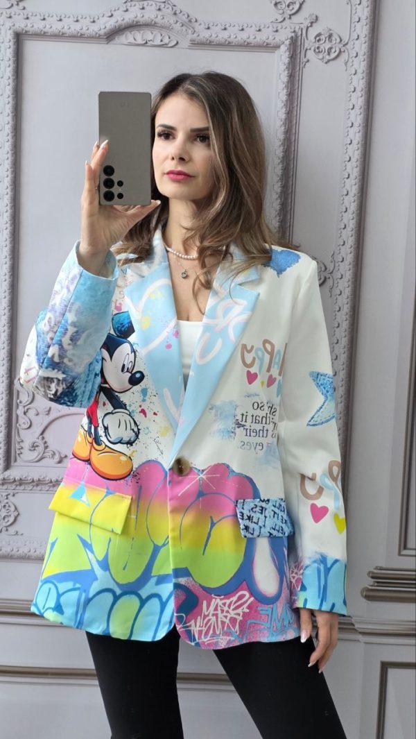 Sacou cu imprimeu Mickey Mouse
