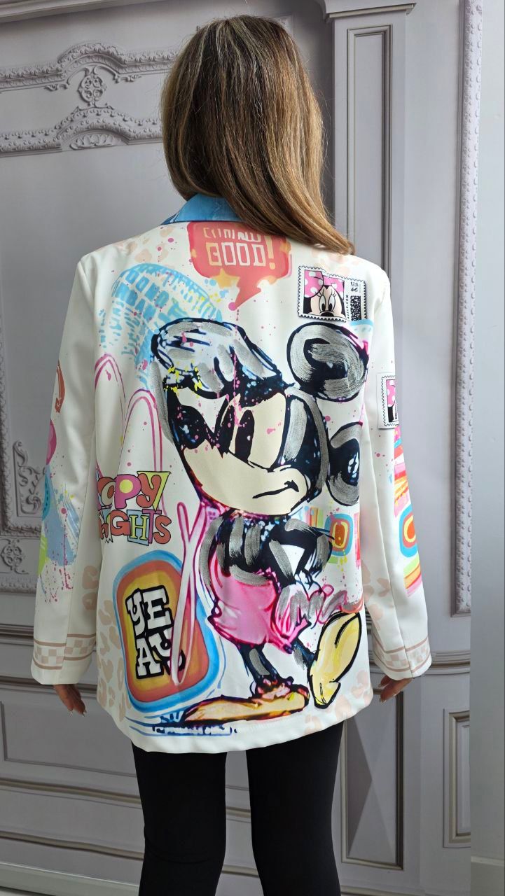 Sacou cu imprimeu Mickey Mouse