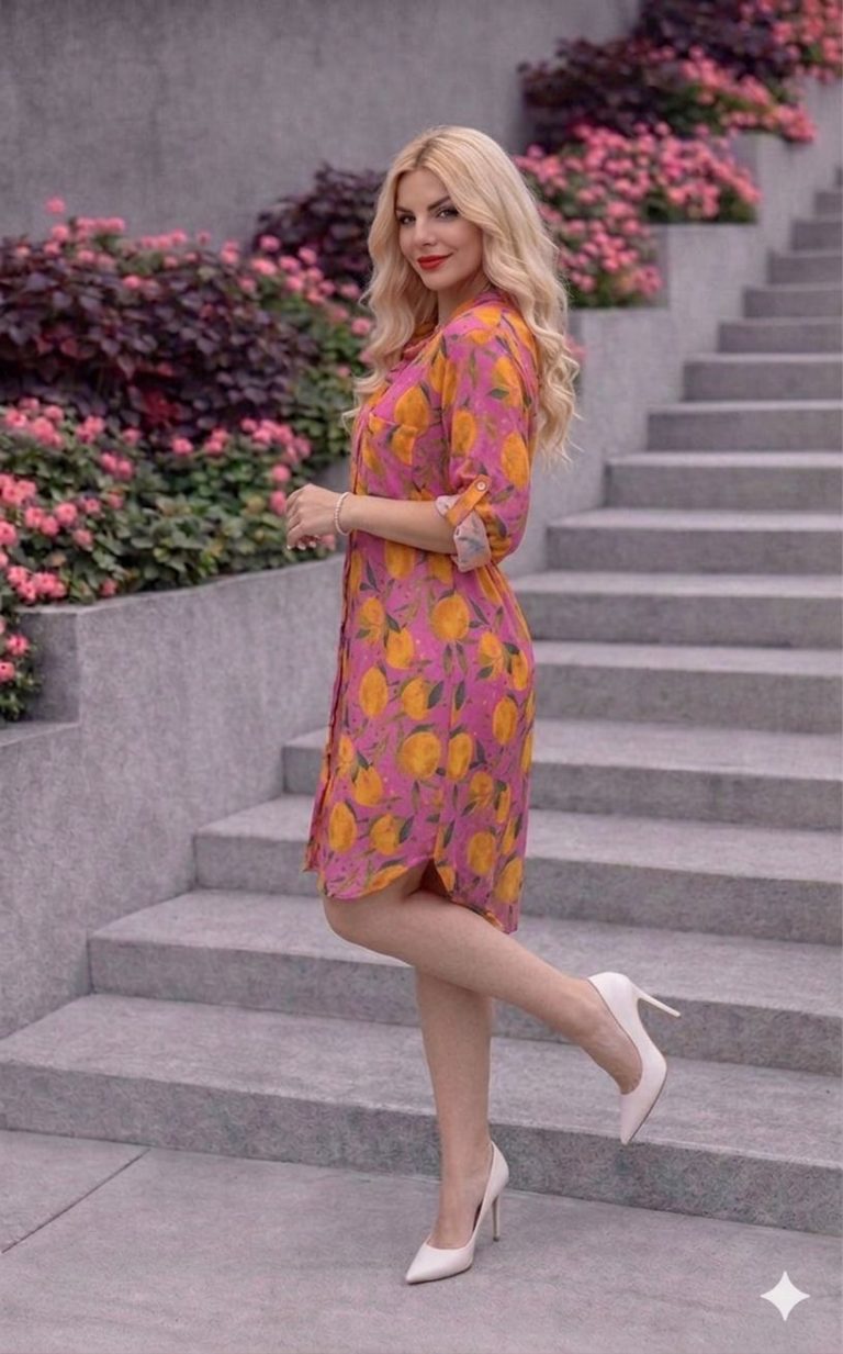 Rochie lejera din bumbac Florence roz