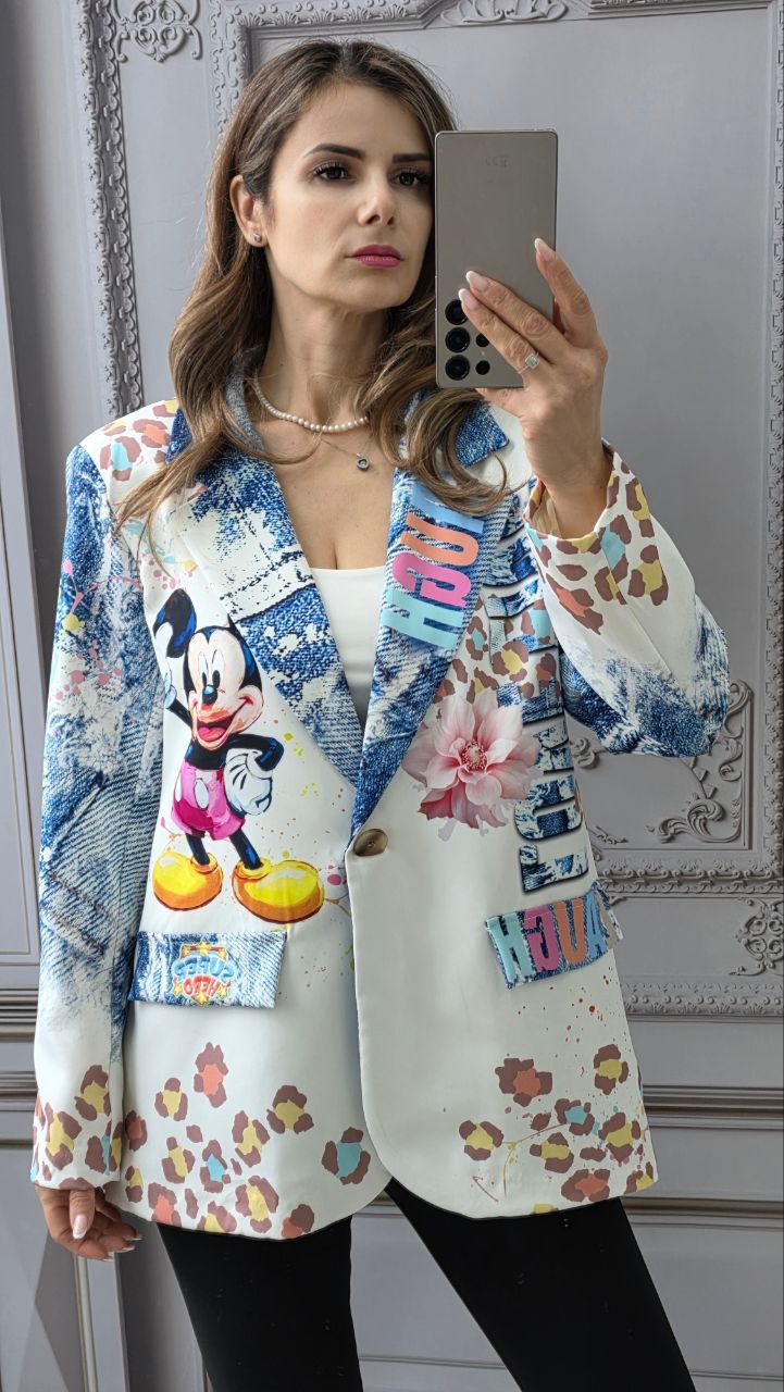 Sacou cu imprimeu Mickey Mouse